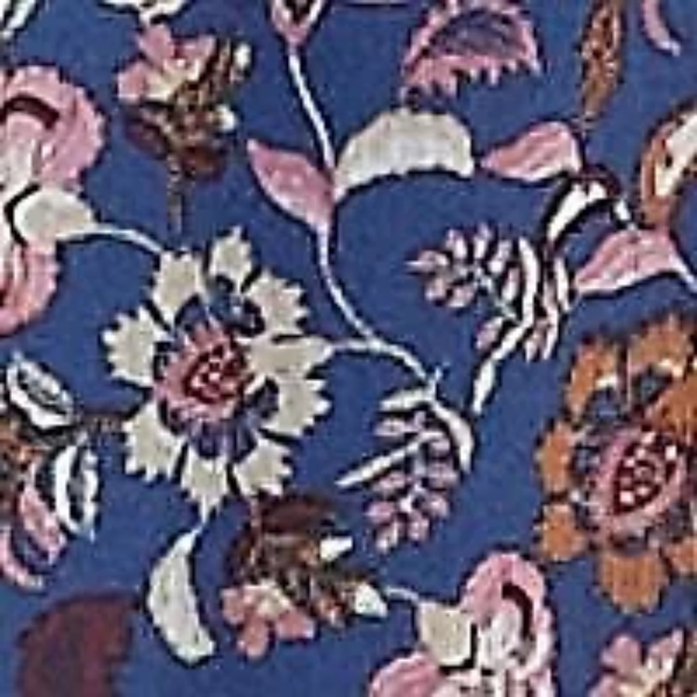 Trixxi Blue Ruffled Smocked Floral Fit and Flare Dress - Picture 9 of 10